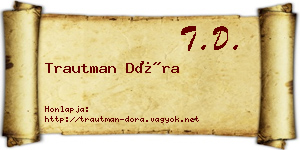 Trautman Dóra névjegykártya